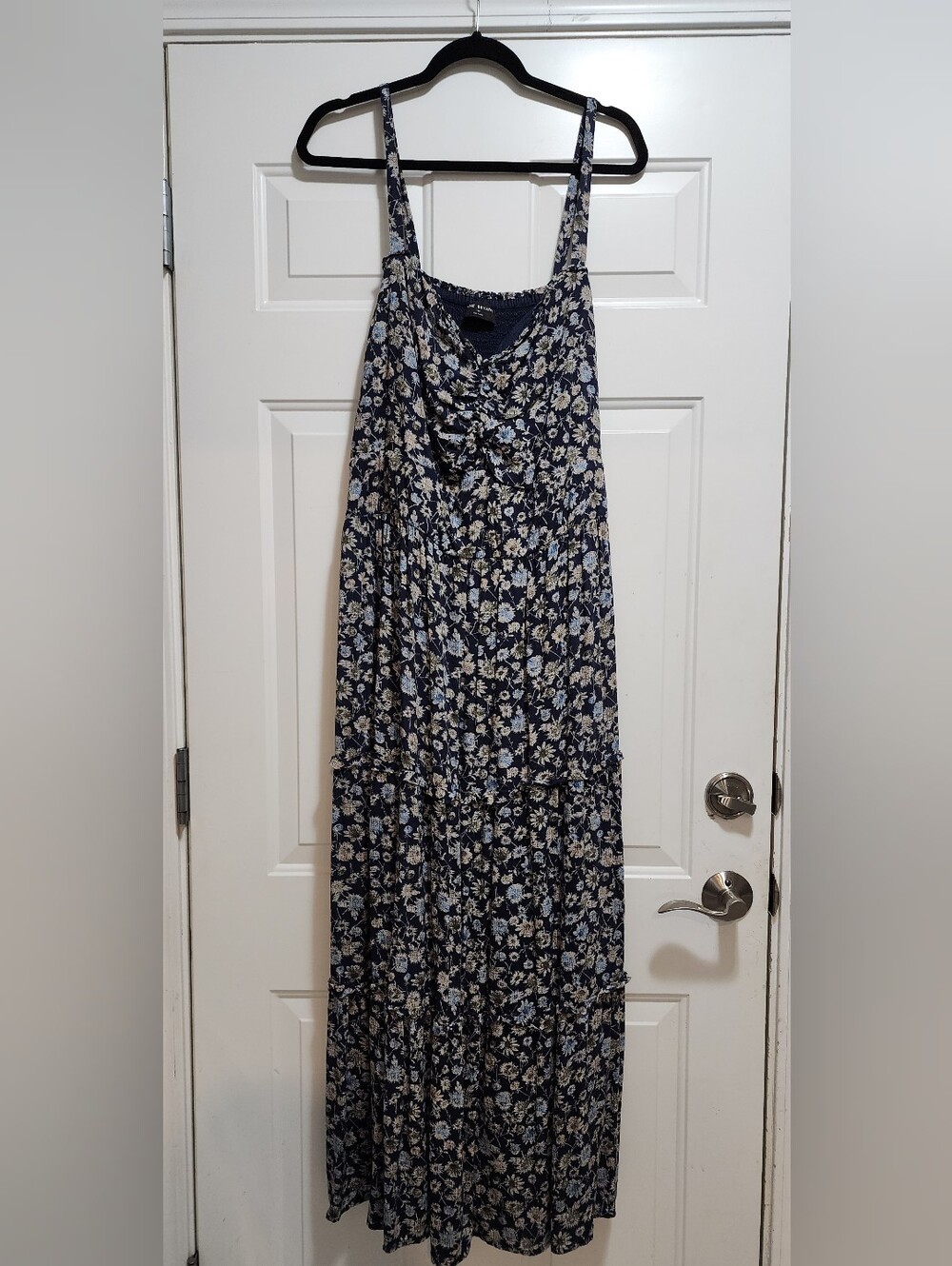 Lane Bryant Floral Sweetheart Tiered Maxi Dress Size 24 Boho Cottagecore